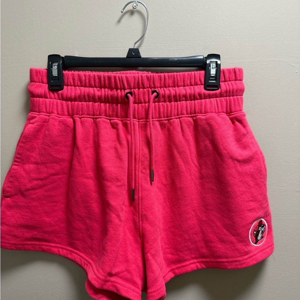 High Waist Pink Fleece Shorts